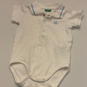 United Colors Of Benetton White Baby Onesie